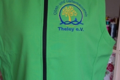 Weste mit Logo bestickt, Größe 100x100 mm, nur Bestickung ca. 15 €