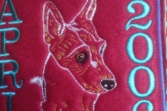 Impfpass für Hunde, gestickt auf Filz