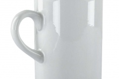 sehr schmale Tasse, oben abgerundet, Rohling vor der Bedruckung