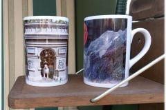 schmale Tassen, bedruckt